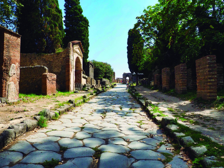 Pompeya saliendo de la villa de los misterios